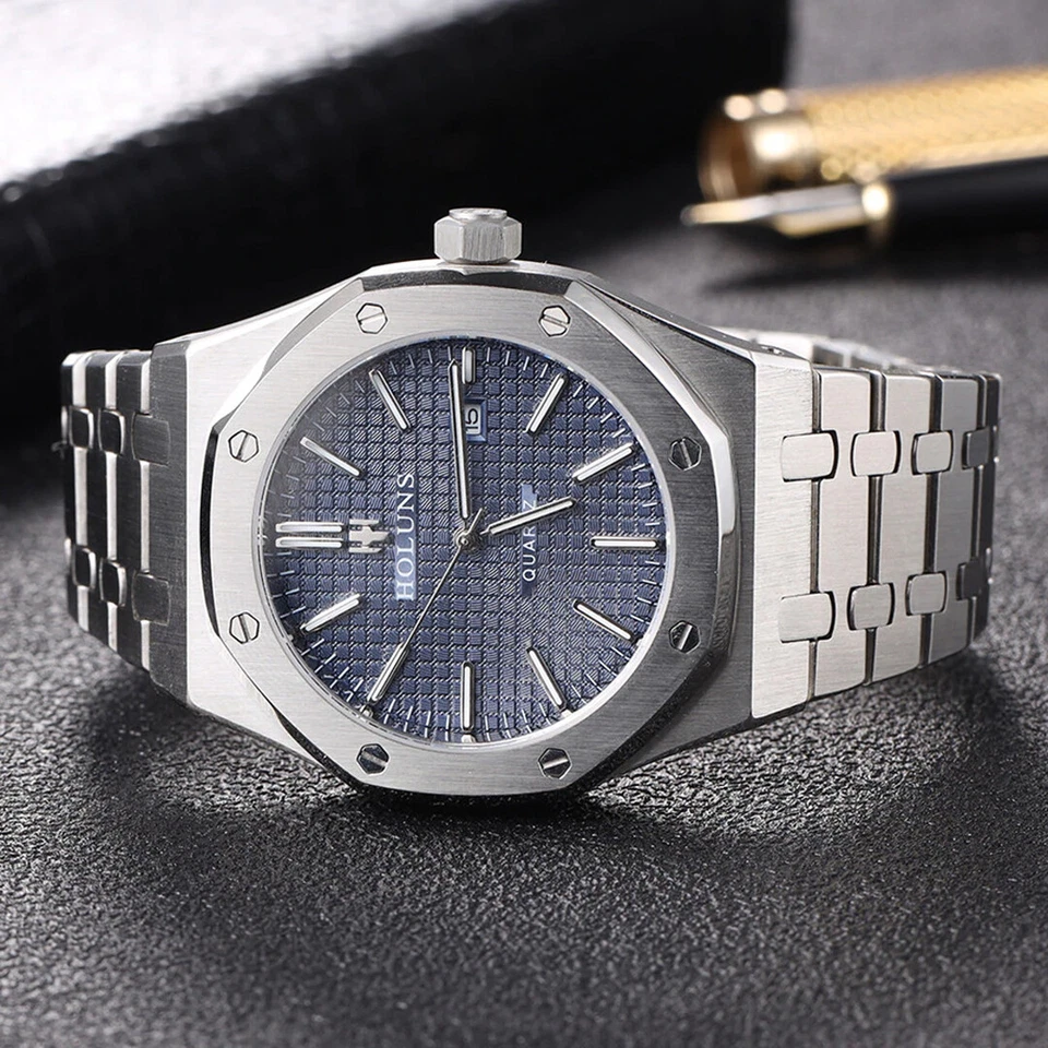 Blue Sapphire Luxury mens watch MIYOTA quartz Oak Homage Holuns watch 41mm - Image 4 of 4