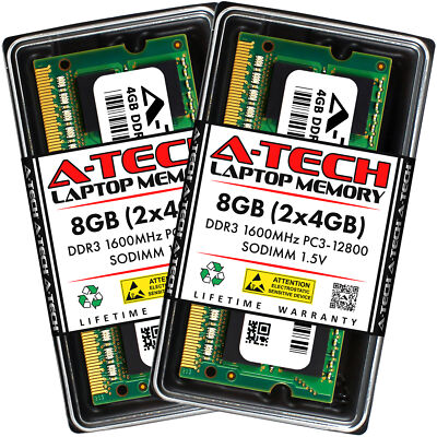 8GB 2x4GB PC3-12800S DynaBook Satellite C855-19N C855-19X C55Dt-A5233 Memory RAM