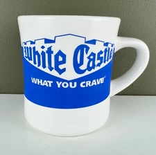 White Castle What You Crave 1998 Diner Style Coffee Mug Vintage Restaurant Ad