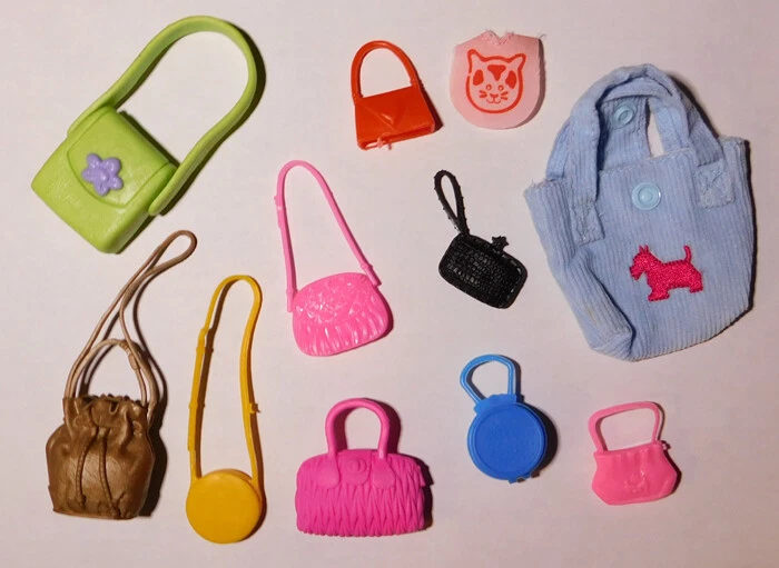 Barbie & Mixed Brands Fashion Doll Purse Lot - New Used & Vintage Most 1:6  Scale