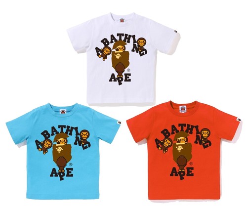 A Bathing Ape x Moussy College Patch Tee White Free Size Mint