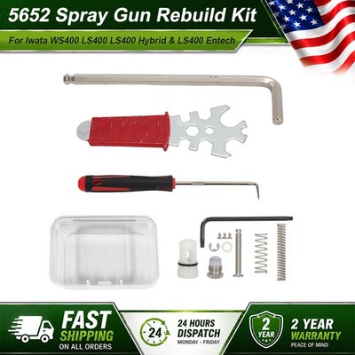 5652 For Iwata Spray Gun Rebuild Kit Air & Fluid Valve Spring WS400 LS400 Hybrid