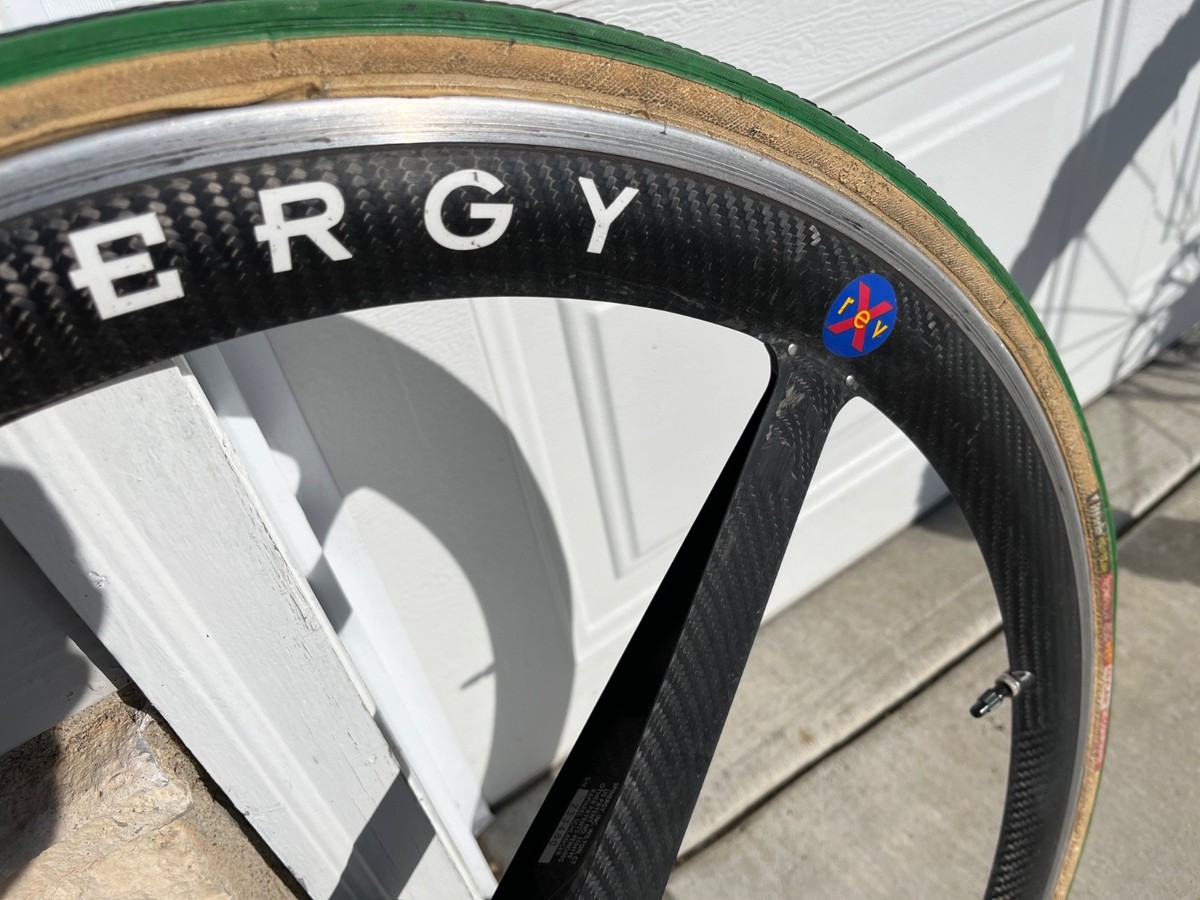 Vintage Spinergy Rev X 8, 9, 10 Speed Carbon Clincher Wheels 700c