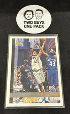 Tim Duncan 1997-98 Topps San Antonio Spurs RC Rookie Card #115. rookie card picture