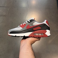 Nike Air Max 90 Smoke Grey Tough Red DM0029-026 Men's Sizes New