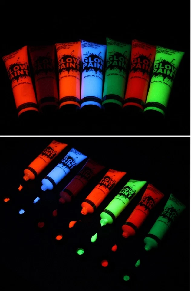 UV Glow Neon Face & Body Paint 25ml Choose Your Colour Super Bright Glow - Image 2 of 4