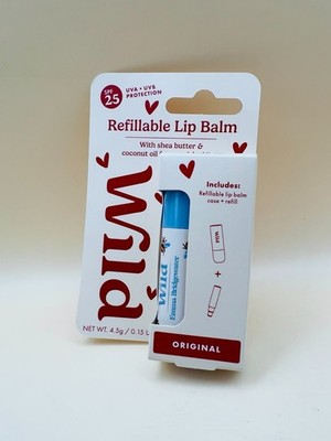 Wild Original + SPF 25 refillable Lip Balm  Case+ Refill  *NEU*