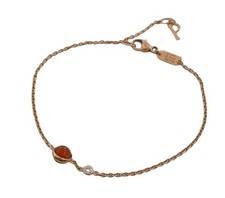 Piaget 18ct Rose Gold Possession bracelet with single diamond and carnelian bead