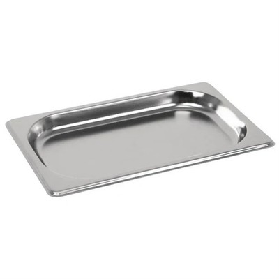 Vogue Edelstahl 1/4 Gastronorm Tablett - Tiefe wählbar 20-200 mm