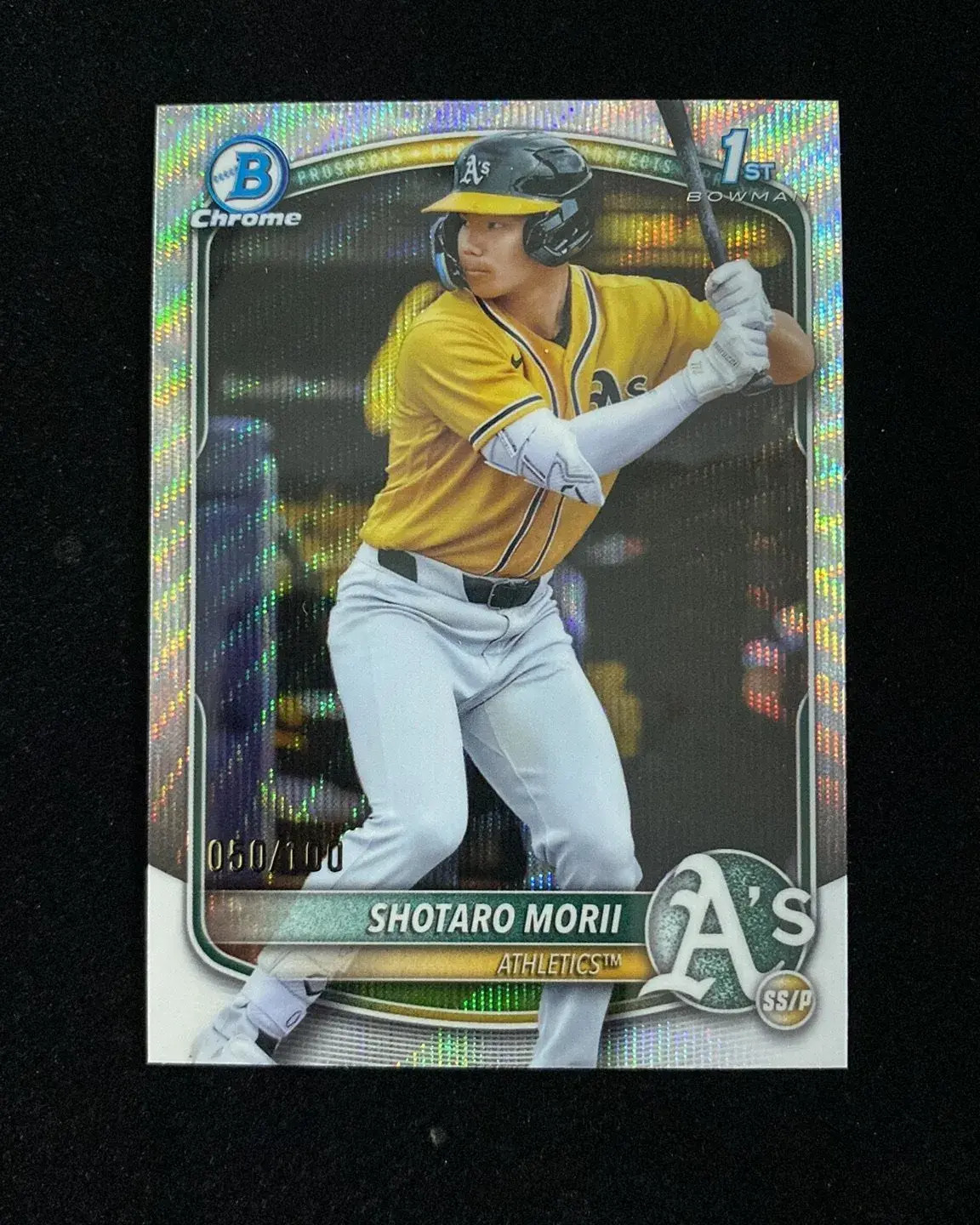 2025 Topps Bowman Chrome Shotaro Morii #BCP-170 Prospects Wave REF 50/100 1ST HD