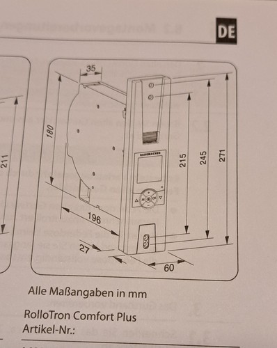 Elektrischer Gurtwickler von Rademacher Rolladenmotor RolloTron Comport Plus - Bild 6 von 6