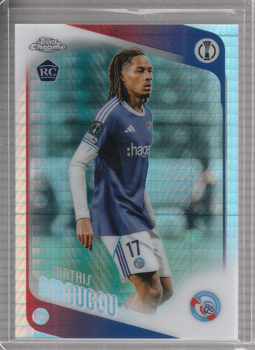 2025-26 Topps Chrome UEFA Club Competitions #177 Mathis Amougou Prism Refractor