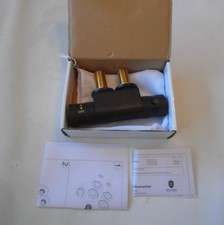 Mini Thermostatic Black Horizontal  Shower Valve SCUDO 45mm Centre Free UK P+P