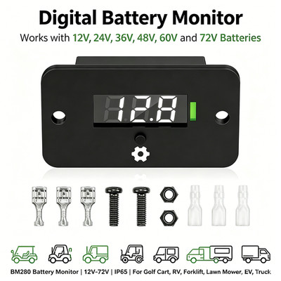 Golf Cart Battery Indicator 24V 36V 48V For EZGO Club Car Yamaha ATV