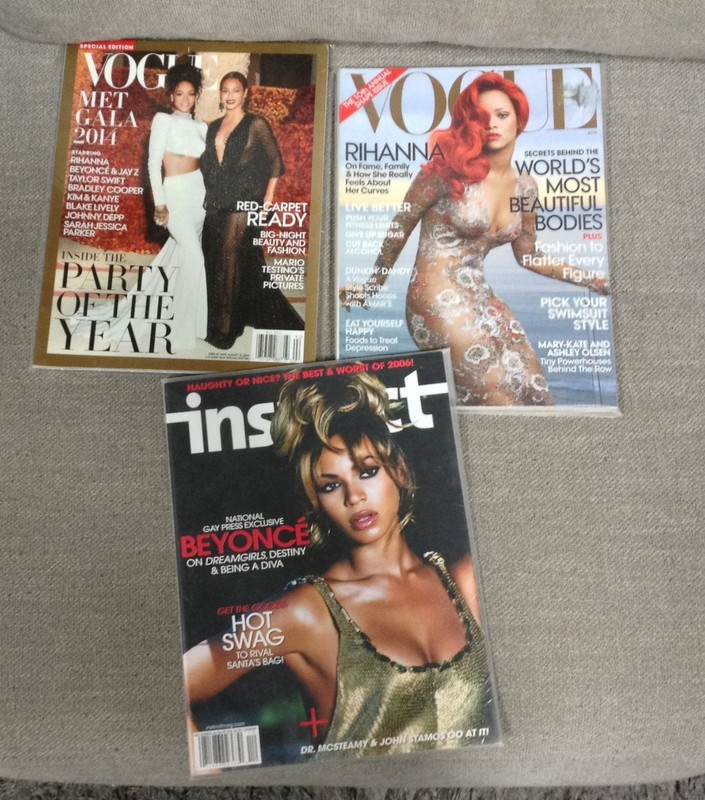 2 VOGUE 1 INSTINCT 1 MARIE CLAIRE MAGAZINES BEYONCE RIHANNA LOB