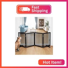 SFJC Dog Gate Indoor, Freestanding Dog Fence for The House, Doorways, Hallways,o