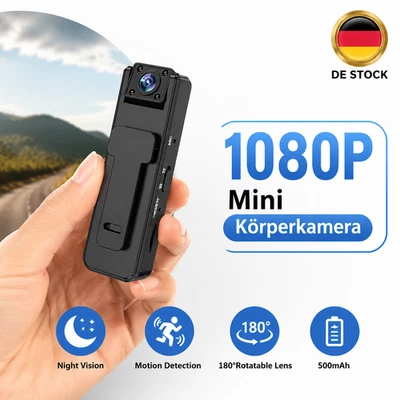 Körperkamera Mini 1080P Nachtsicht Tragbar 500mAh DVR für Lieferung Konferenzen - Bild 1 von 4