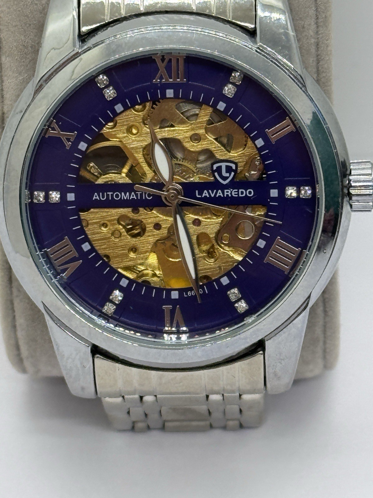 Lavaredo Automatic Watch Silver Gold Skeleton Dia… - image 6