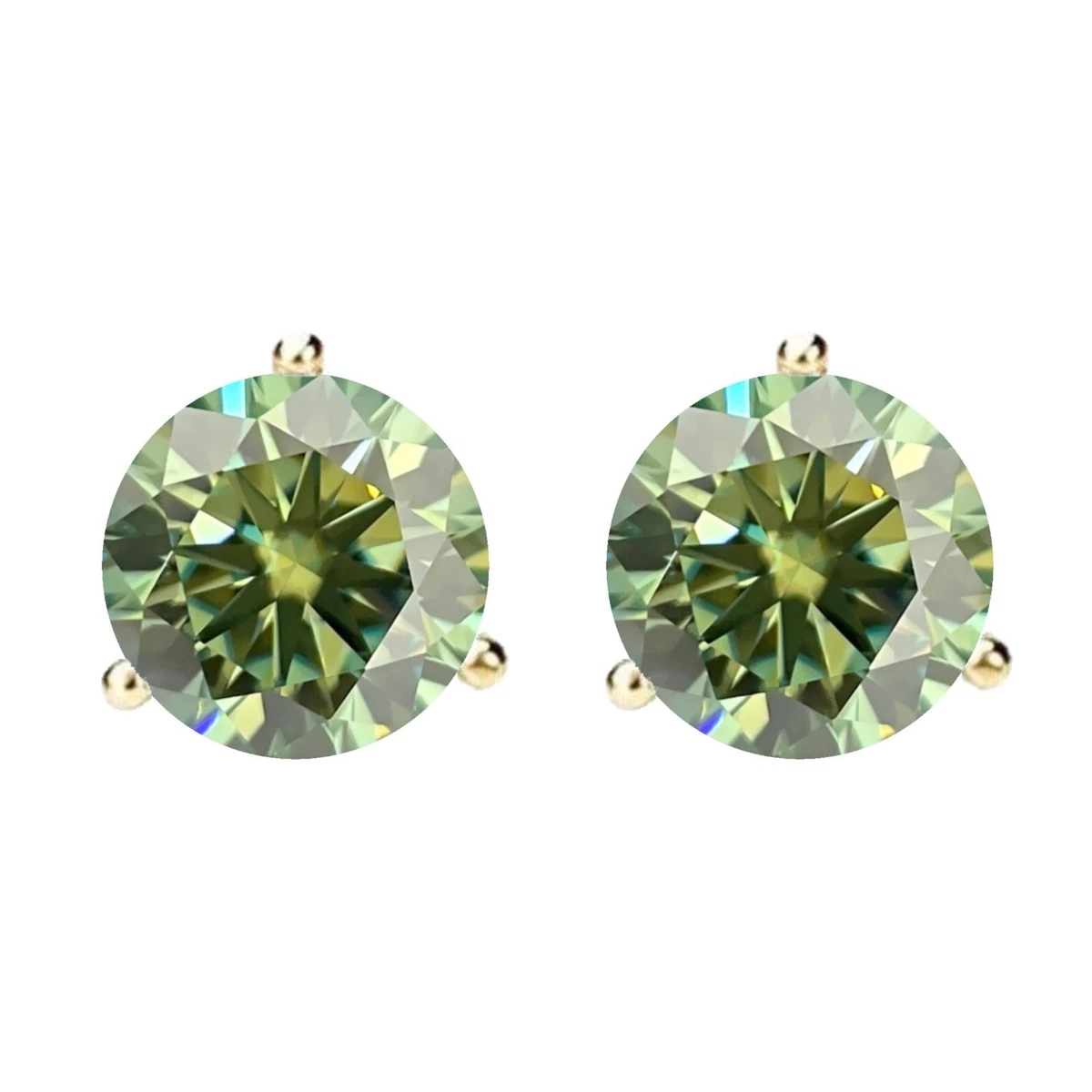 Pendientes Criollos De Circonitas Verdes Chapado Oro 18K - Diámetro 18 Mm, Sin Níquel, Nuevo Con Etiquetas