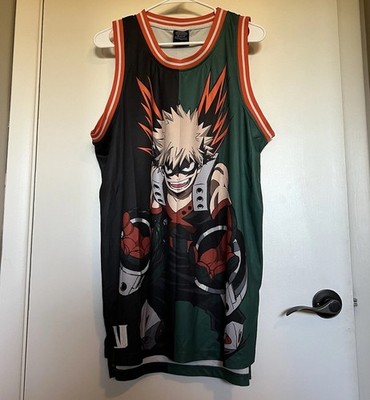 Crunchyroll My Hero Academia Katsuki Bakugo Sleeveless Basketball Jersey 2 Tone