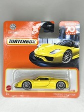 Matchbox Porsche 918 Spyder 1/64 Die Cast, Pearlescent Yellow, Brand New, Sealed