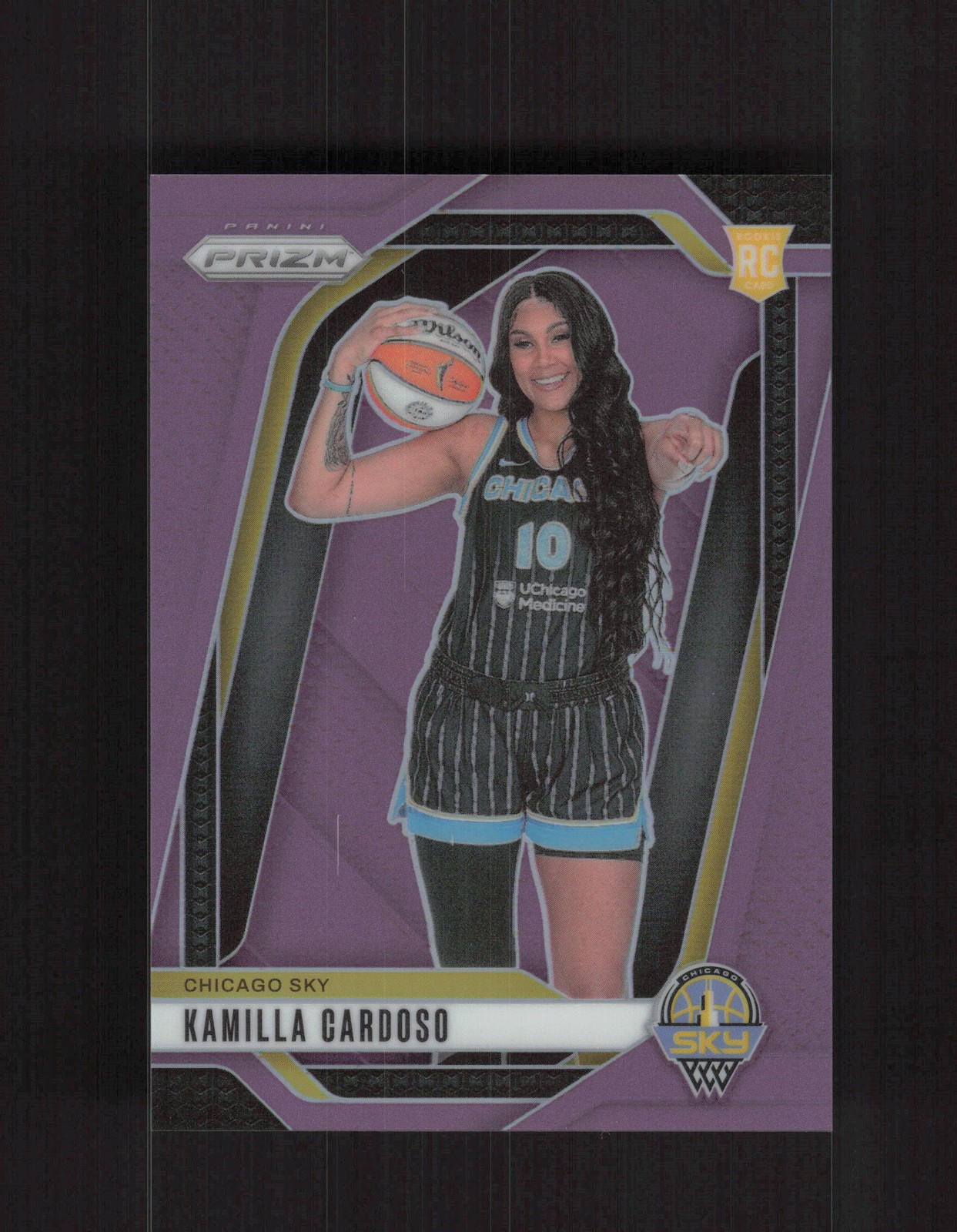 2024 Panini Prizm WNBA #149 Kamilla Cardoso Purple Prizms #/149