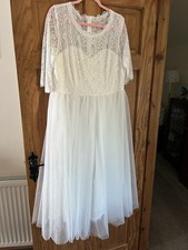 Really Lovely SHEIN White 50s Style Wedding Dress Size 1xl 16 / 18