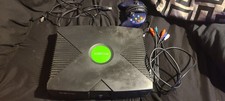 Microsoft Xbox Original Console Black/Green X0125-001 w/ Controller, AV & Power
