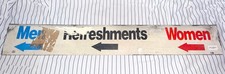 OLD YANKEE STADIUM GAME USED REFRESHMENTS MEN WOMEN 7x48 SIGN MLB HOLO + STEINER