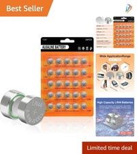25-Pack AG13 LR44 Alkaline Batteries - Long-Lasting 1.5V Power for All Devices