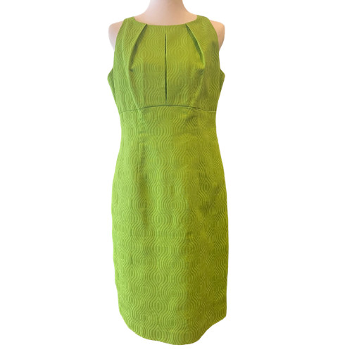 Taylor Women's Neon Green Long and Lean Sheath Dress Size 8