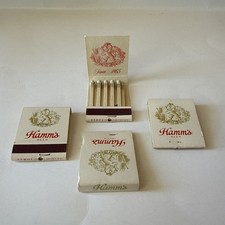 Vintage Hamm's Beer Matchbooks With Matches NOS, Unstruck, Gold Lion, Set of 4