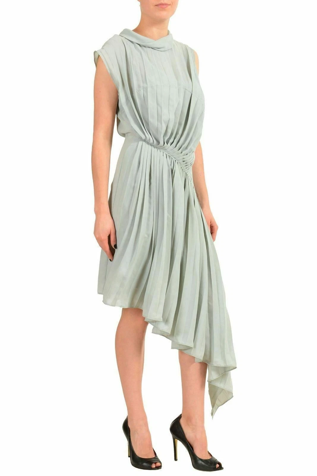 Abito tubino donna senza maniche verde acqua Maison Margiela 1 US S IT 40