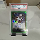 DRAKE MAYE AUTO 10 2024 TOPPS CHROME ROOKIE VARIATION GREEN REF RC /99 PSA 9