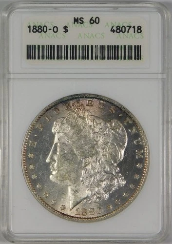 1880-O $1 Morgan Silver Dollar Coin ANACS MS60