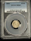 1854 H10c Seated Liberty Half Dime PCGS MS 63, High Grade