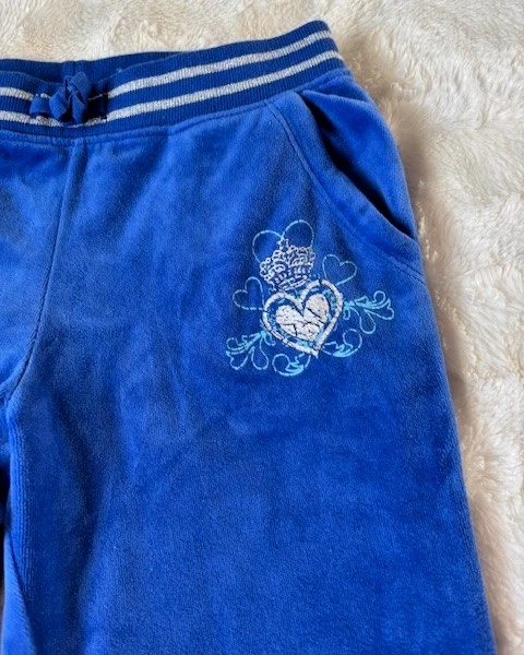 Children's Place Blue Soft Velour Comfy Cozy Jogger Pants Girls Size 10 EUC