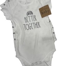 Rae Dunn Baby 3 Piece Bodysuit Set Better Together Rainbow Spread Kindness 6-9M