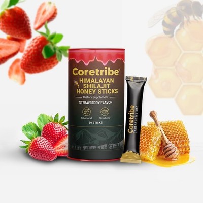 Coretribe Pure Shil    ajit Honey Sticks  30 Count | 75%+ Ful...