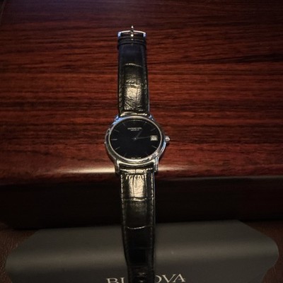 Raymond Weil Men s Quartz Watch Black Dial Date Water-Resistant Leather 35mm