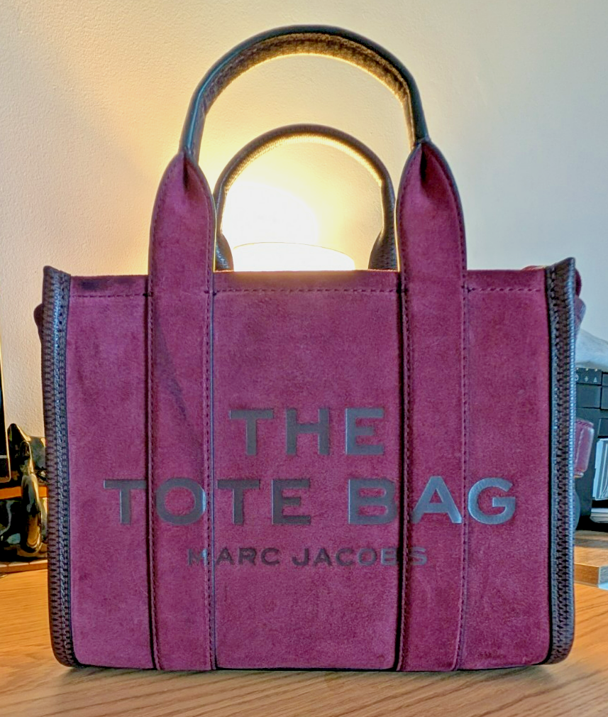 Marc Jacobs Small Tote Bag Dark Plum Suede NWT | eBay