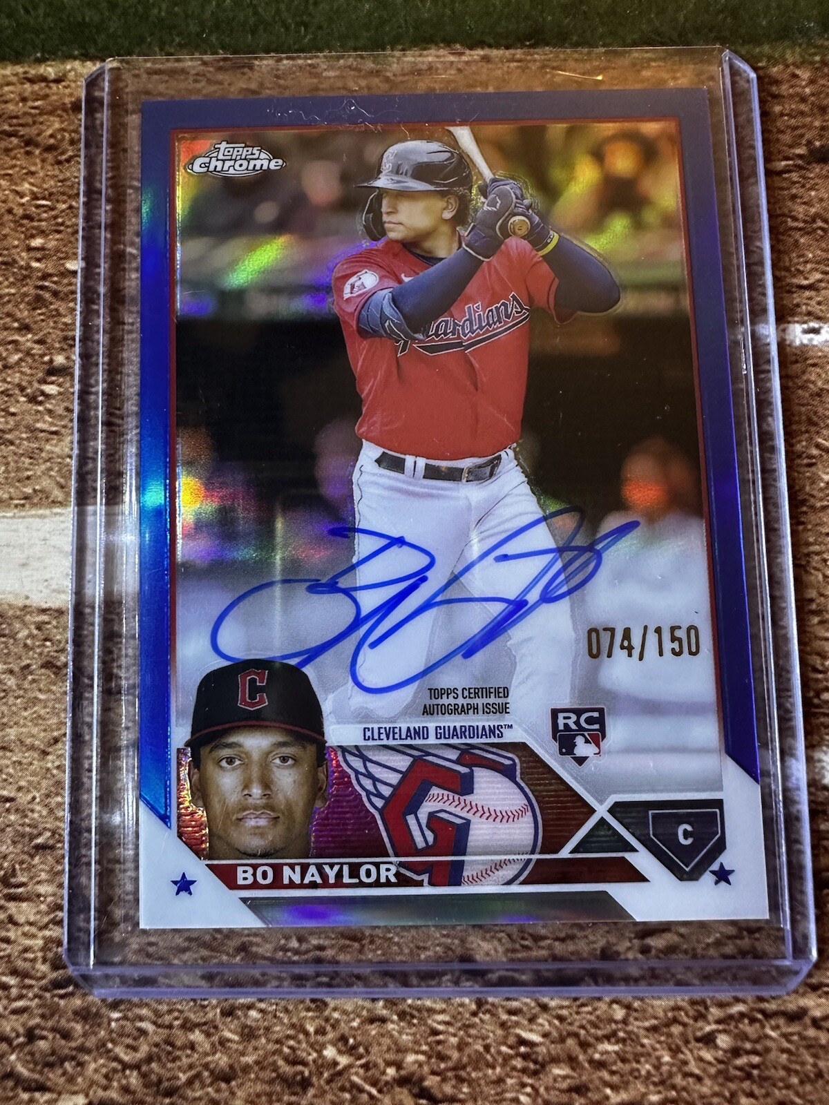 Bo Naylor 2023 Topps Chrome 74/150 RC Auto Blue Refractor