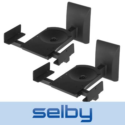Speaker Brackets Wall Mounts RAXX Heavy Duty 25kg Black for