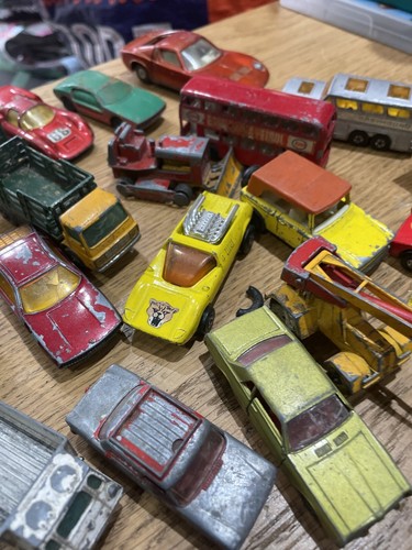 grande MATCHBOX Vintage Lesney Bundle Superkings Ford Greyhound GB x 38 da restaurare - Foto 12 di 12