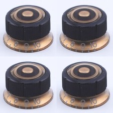 1 Set (4 PCS) Ibanez Volume Tone Black Sure Grip III Speed Knob From Japan