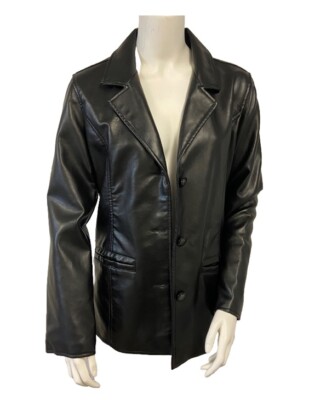 Armani Emporio Collezione Womens Leather Jacket Size Medium | eBay UK