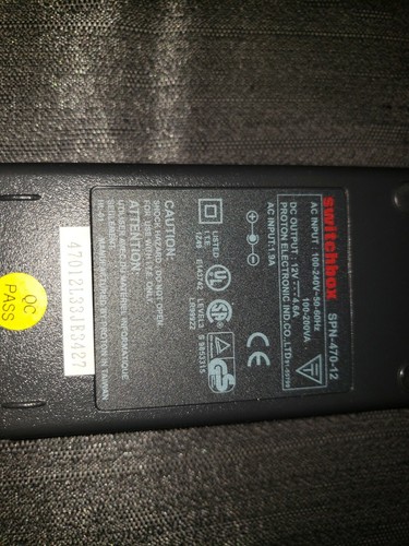 SWITCHBOX AC/DC ADAPTER INPUT 100-240V OUTPUT 12V-4.6A MODEL SPN-470-12 - Picture 4 of 12