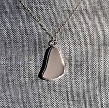 Sea Glass Pendant 925 Sterling Silver Genuine Beach JILLIAN VO USA Made