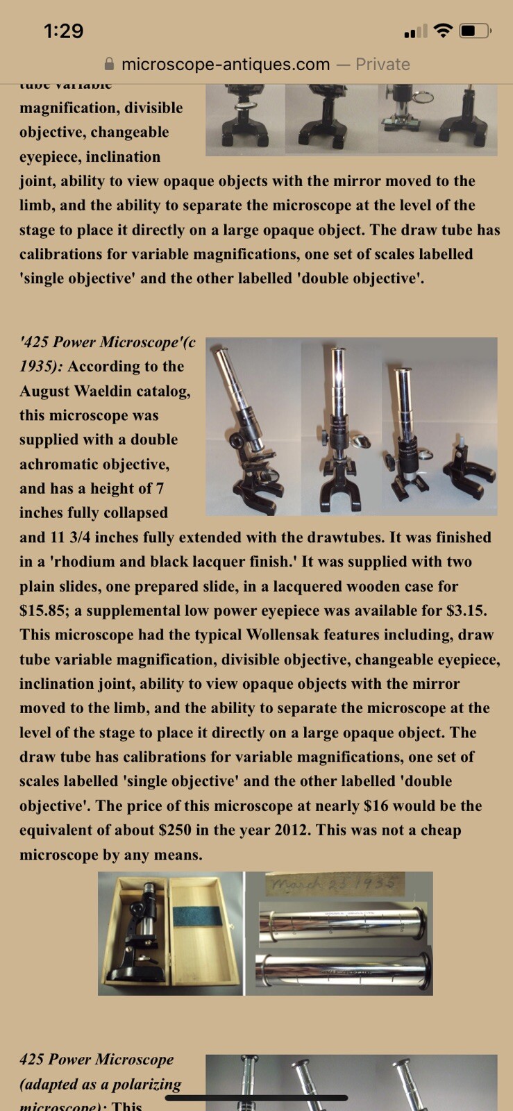 WollensakRochester 425 power vintage microscope eBay