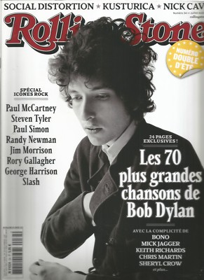 ROLLING STONE N°34 BOB DYLAN / SPECIAL ICONES ROCK / BONO / MICK JAGGER /N. KELLER